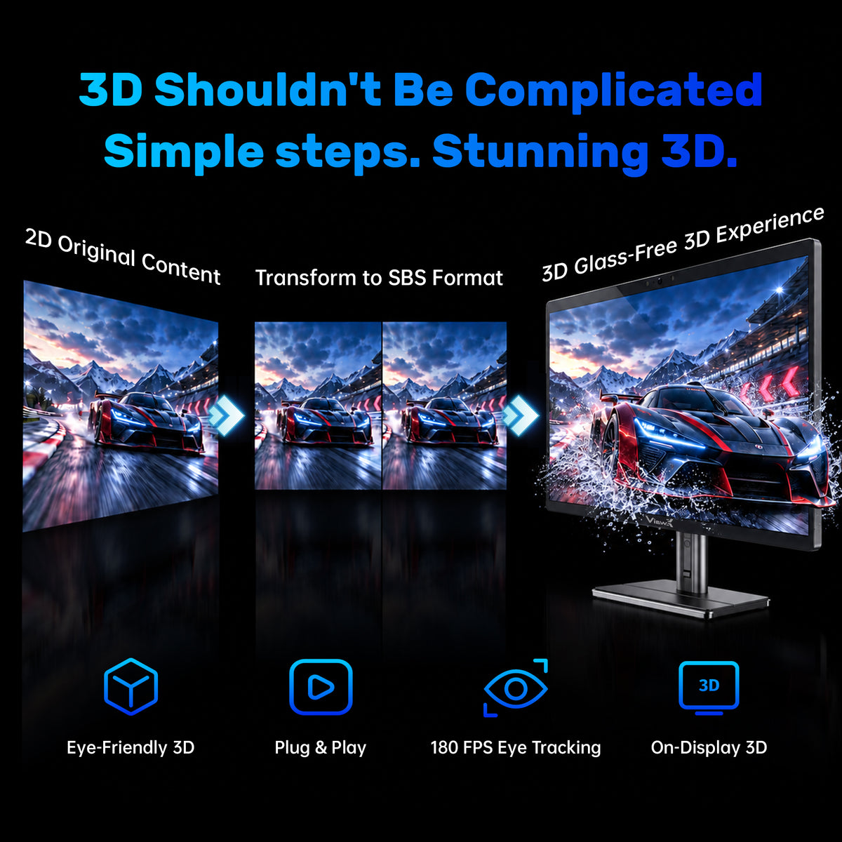 Pre-Order | ViewX Immer 27" 4K Glasses-Free AI 3D Display