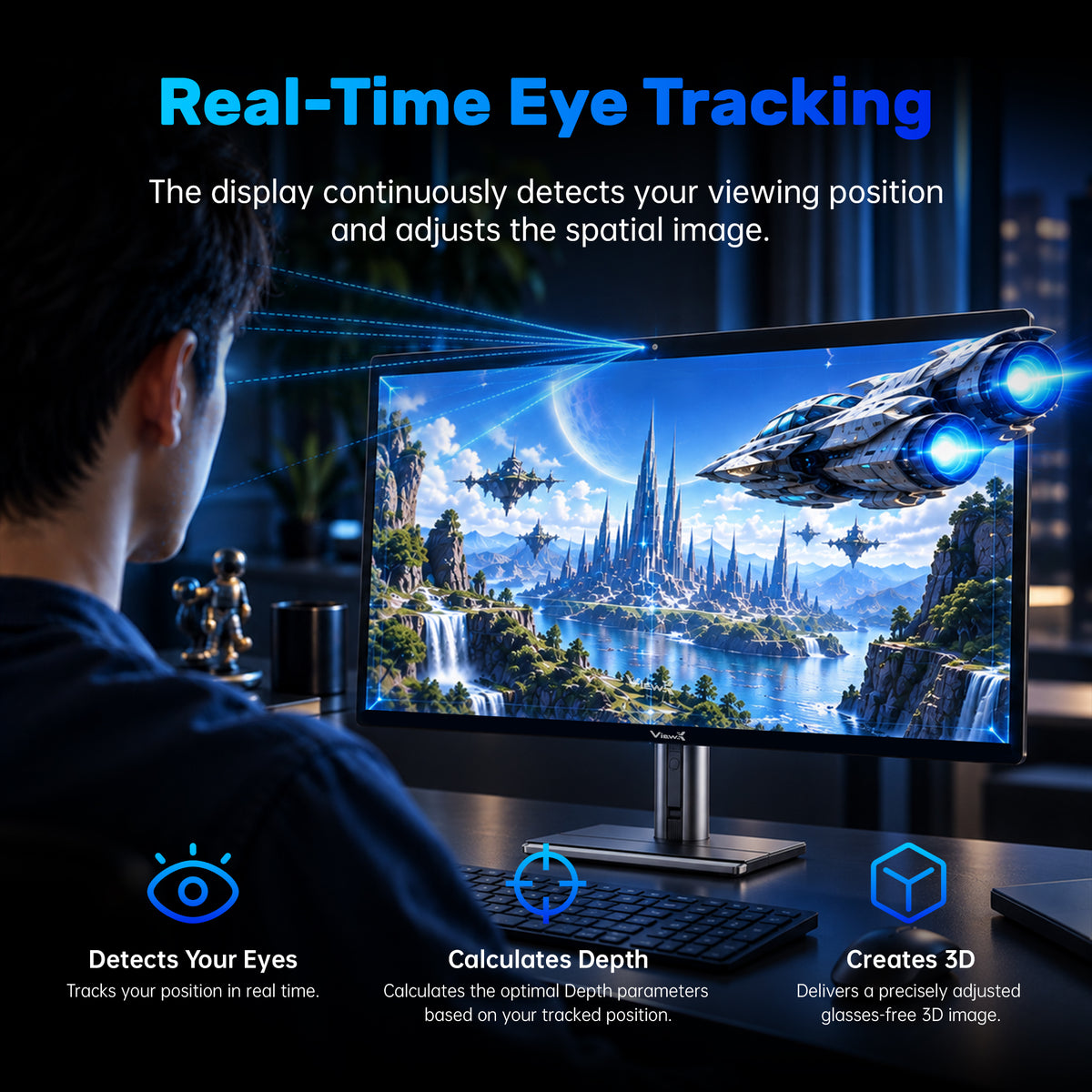 Pre-Order | ViewX Immer 27" 4K Glasses-Free AI 3D Display